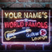 Personalized Guitar Lounge Music Deluxe App-Enabled 3-Color LED Light Sign - Way Up Gifts
