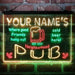 Personalized Neighborhood Pub Deluxe App-Enabled 3-Color LED Light Sign - Way Up Gifts