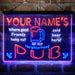 Personalized Neighborhood Pub Deluxe App-Enabled 3-Color LED Light Sign - Way Up Gifts