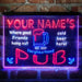Personalized Neighborhood Pub Deluxe App-Enabled 3-Color LED Light Sign - Way Up Gifts