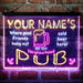Personalized Neighborhood Pub Deluxe App-Enabled 3-Color LED Light Sign - Way Up Gifts