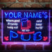 Personalized Neighborhood Pub Deluxe App-Enabled 3-Color LED Light Sign - Way Up Gifts