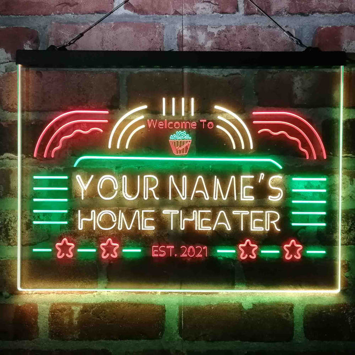 Personalized Home Theater Deluxe App-Enabled 3-Color LED Light Sign - Way Up Gifts