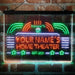 Personalized Home Theater Deluxe App-Enabled 3-Color LED Light Sign - Way Up Gifts