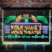 Personalized Home Theater Deluxe App-Enabled 3-Color LED Light Sign - Way Up Gifts
