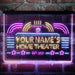 Personalized Home Theater Deluxe App-Enabled 3-Color LED Light Sign - Way Up Gifts