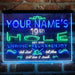 Personalized 19th Hole Golf Club Deluxe App-Enabled 3-Color LED Light Sign - Way Up Gifts