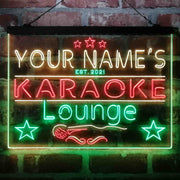 Personalized Karoke Lounge Deluxe App-Enabled 3-Color LED Light Sign - LED Gift Works