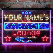 Personalized Karoke Lounge Deluxe App-Enabled 3-Color LED Light Sign - LED Gift Works