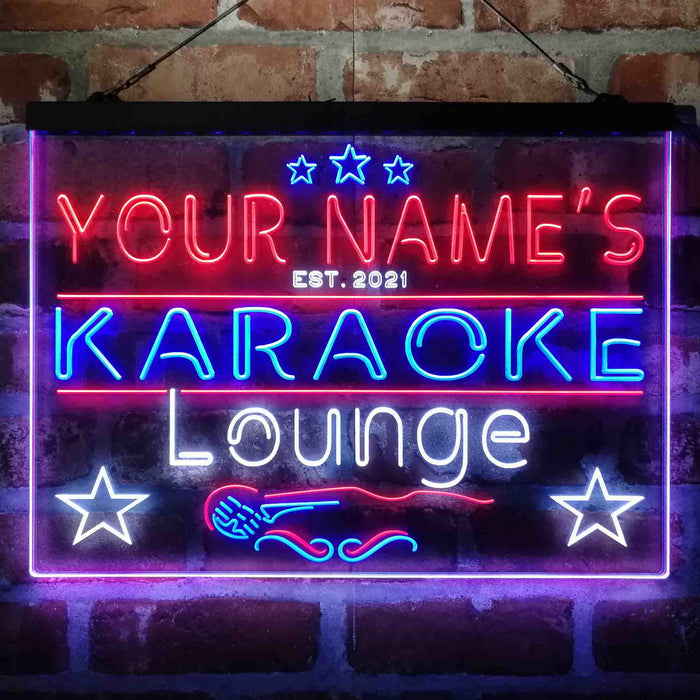 Personalized Karoke Lounge Deluxe App-Enabled 3-Color LED Light Sign - Way Up Gifts