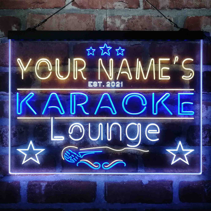 Personalized Karoke Lounge Deluxe App-Enabled 3-Color LED Light Sign - Way Up Gifts