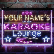 Personalized Karoke Lounge Deluxe App-Enabled 3-Color LED Light Sign - LED Gift Works