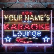 Personalized Karoke Lounge Deluxe App-Enabled 3-Color LED Light Sign - LED Gift Works
