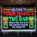 Personalized Tiki Bar Deluxe App-Enabled 3-Color LED Light Sign - Way Up Gifts
