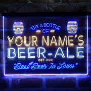 Personalized Bar Beer Ale Pub Deluxe App-Enabled 3-Color LED Light Sign - LED Gift Works