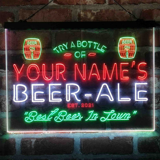 Personalized Bar Beer Ale Pub Deluxe App-Enabled 3-Color LED Light Sign - Way Up Gifts