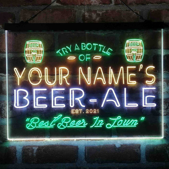 Personalized Bar Beer Ale Pub Deluxe App-Enabled 3-Color LED Light Sign - Way Up Gifts