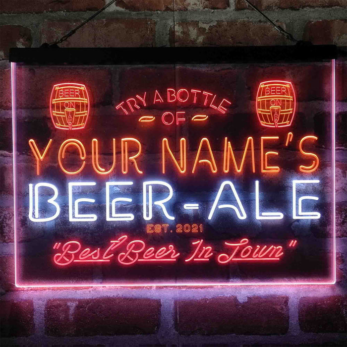 Personalized Bar Beer Ale Pub Deluxe App-Enabled 3-Color LED Light Sign - Way Up Gifts
