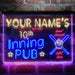 Personalized 10th Inning Pub Deluxe App-Enabled 3-Color LED Light Sign - Way Up Gifts