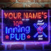 Personalized 10th Inning Pub Deluxe App-Enabled 3-Color LED Light Sign - Way Up Gifts