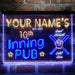 Personalized 10th Inning Pub Deluxe App-Enabled 3-Color LED Light Sign - Way Up Gifts