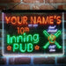Personalized 10th Inning Pub Deluxe App-Enabled 3-Color LED Light Sign - Way Up Gifts