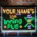 Personalized 10th Inning Pub Deluxe App-Enabled 3-Color LED Light Sign - Way Up Gifts