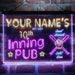 Personalized 10th Inning Pub Deluxe App-Enabled 3-Color LED Light Sign - Way Up Gifts