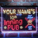 Personalized 10th Inning Pub Deluxe App-Enabled 3-Color LED Light Sign - Way Up Gifts