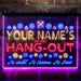 Personalized Hang-Out Man Cave Deluxe App-Enabled 3-Color LED Light Sign - Way Up Gifts