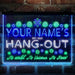 Personalized Hang-Out Man Cave Deluxe App-Enabled 3-Color LED Light Sign - Way Up Gifts