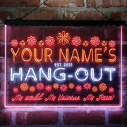 Personalized Hang-Out Man Cave Deluxe App-Enabled 3-Color LED Light Sign - LED Gift Works