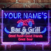Personalized Grill Kitchen Beer Deluxe App-Enabled 3-Color LED Light Sign - LED Gift Works