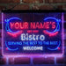 Personalized Bistro Kitchen Deco Deluxe App-Enabled 3-Color LED Light Sign - Way Up Gifts