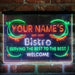 Personalized Bistro Kitchen Deco Deluxe App-Enabled 3-Color LED Light Sign - Way Up Gifts