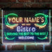 Personalized Bistro Kitchen Deco Deluxe App-Enabled 3-Color LED Light Sign - Way Up Gifts