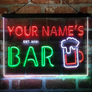 Personalized Pub Club Den Cabin Deluxe App-Enabled 3-Color LED Light Sign - LED Gift Works