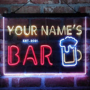 Personalized Pub Club Den Cabin Deluxe App-Enabled 3-Color LED Light Sign - LED Gift Works