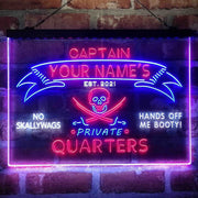 Personalized Private Quarters Man Cave Deluxe App-Enabled 3-Color LED Light Sign - LED Gift Works