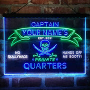 Personalized Private Quarters Man Cave Deluxe App-Enabled 3-Color LED Light Sign - LED Gift Works