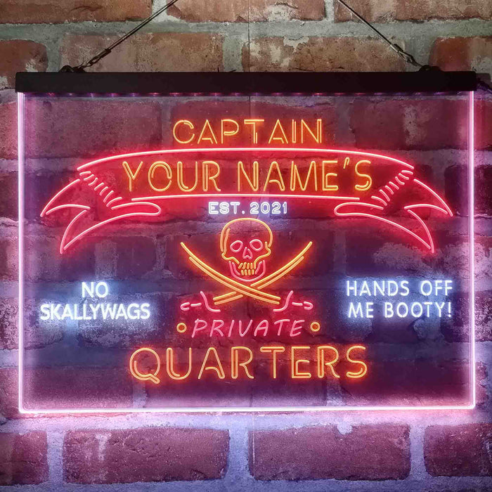 Personalized Private Quarters Man Cave Deluxe App-Enabled 3-Color LED Light Sign - Way Up Gifts