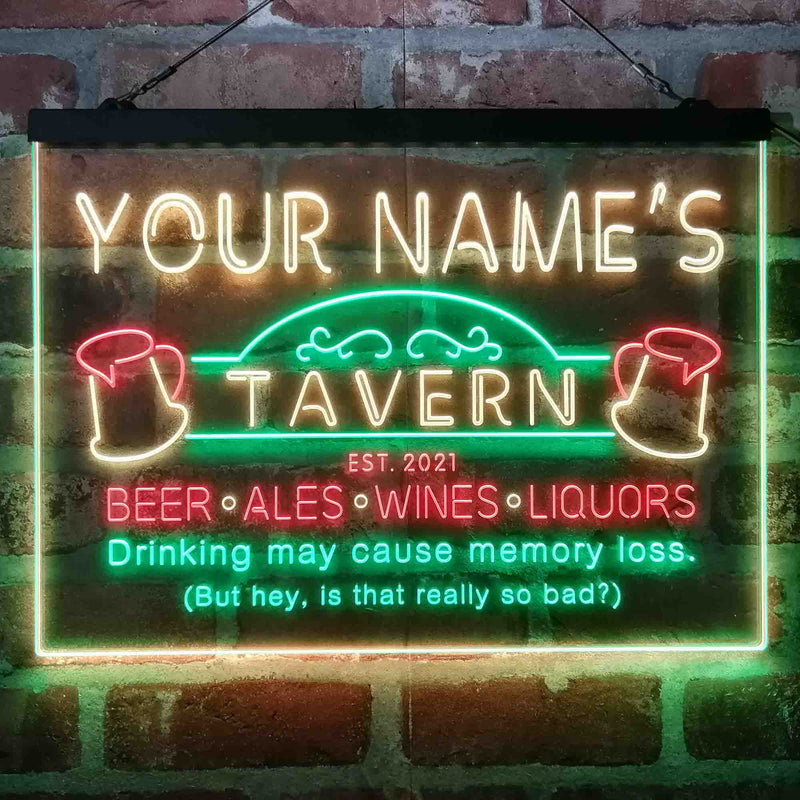 Personalized Tavern Bar Beer Deluxe App-Enabled 3-Color LED Light Sign - LED Gift Works