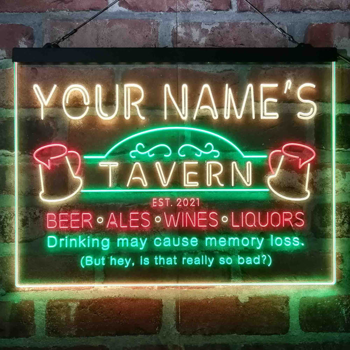 Personalized Tavern Bar Beer Deluxe App-Enabled 3-Color LED Light Sign - Way Up Gifts