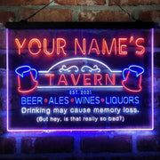 Personalized Tavern Bar Beer Deluxe App-Enabled 3-Color LED Light Sign - LED Gift Works