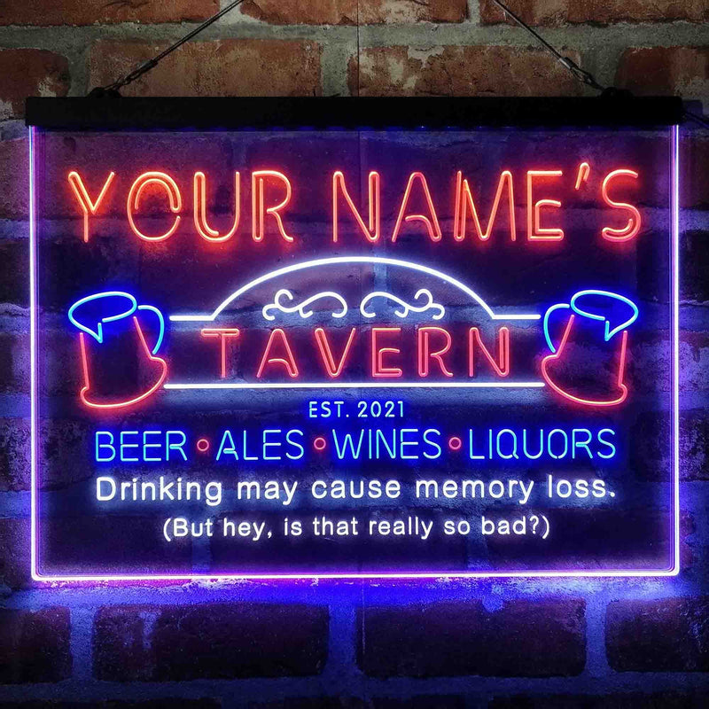 Personalized Tavern Bar Beer Deluxe App-Enabled 3-Color LED Light Sign - LED Gift Works