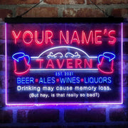 Personalized Tavern Bar Beer Deluxe App-Enabled 3-Color LED Light Sign - LED Gift Works