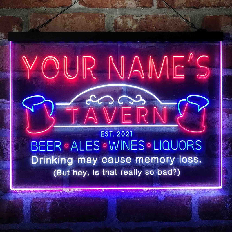 Personalized Tavern Bar Beer Deluxe App-Enabled 3-Color LED Light Sign - LED Gift Works