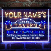 Personalized Tavern Bar Beer Deluxe App-Enabled 3-Color LED Light Sign - LED Gift Works