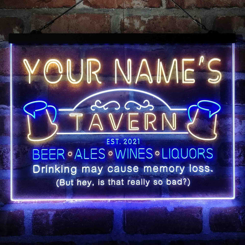 Personalized Tavern Bar Beer Deluxe App-Enabled 3-Color LED Light Sign - LED Gift Works