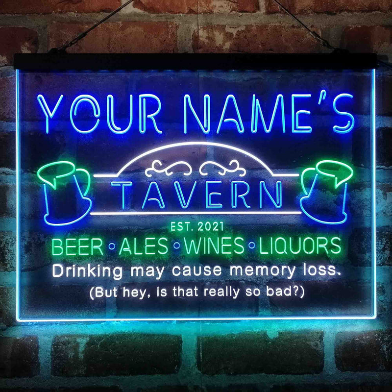 Personalized Tavern Bar Beer Deluxe App-Enabled 3-Color LED Light Sign - LED Gift Works